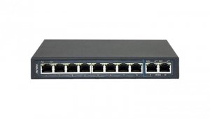 Niezarządzalny przełącznik (switch) 10xRJ45 - 8 portów RJ45 PoE+ 1Gb/s + 2 porty RJ45 Uplink 1Gb/s AVIZIO