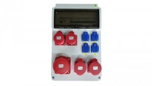 Rozdzielnica elektryczna CEE 63A 2x32A 2x16A 4x230V FI