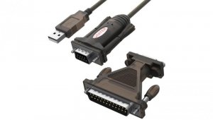 Adapter - konwerter USB 1xRS-232 z adap.DB9F/DB25M Unitek Y-105A
