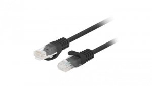 Patchcord UTP kat.6 kabel sieciowy LAN 2x RJ45 linka czarny 3m LANBERG