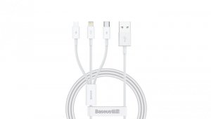 Kabel Baseus Superior Series USB-A - USB-C / Lightning / micro USB 3.5A 1m - biały