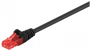 CAT 6Kabel łączący, U/UTP, czarny - Długość kabla 5 m