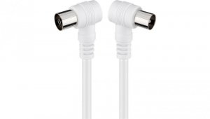 Kabel antenowy kątowy ( 70 dB), podwójne ekranowanie - Długość kabla 5 m