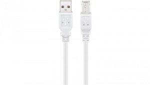 Kabel USB 2.0 Hi-Speed, Biały - Długość kabla 1 m