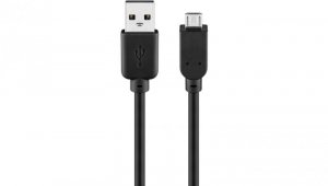 Kabel USB 2.0 Hi-Speed, czarny - Długość kabla 0.3 m