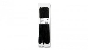 Qoltec Opaski zaciskowe Trytki kablowe 7.2*350mm 50 szt. Nylon66 UV Czarne