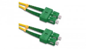 Qoltec Patchcord światłowodowy SC/APC - SC/APC Singlemode 9/125 G652D Duplex 120m