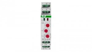 Przekaźnik czasowy 2P 8A 0,1sek-576h 230V AC, 24V AC/DC wielofunkcyjny PCS-519DUO
