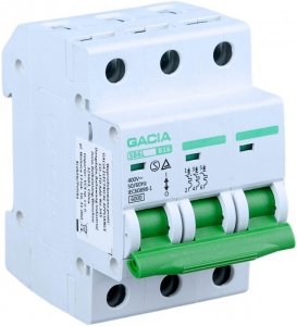 Wyłącznik nadmiarowoprądowy,6kA,B,3-pola,6A GACIA SB6L B 3P 6A