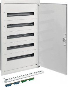 Rozdzielnica podtynkowa z zaciskami PE/N 5R/120M (5x24) I kl. IP40 Hager FW524FT
