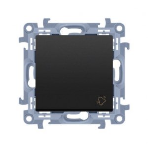KONTAKT SIMON 10 MODUŁ CZARNY MAT PRZYCISK "DZWONEK"  SAMOZACISKI 10AX 250V