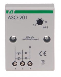 ASO-201 AUTOMAT SCHODOWY NT 16A 1Z 0.5-10MIN 230V AC IP20 ZACISKI ŚRUBOWE
