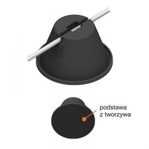 AN-11K UCHWYT BETONOWY W TWORZYWIE Z PODSTAWKĄ Z TWORZYWA FI8
