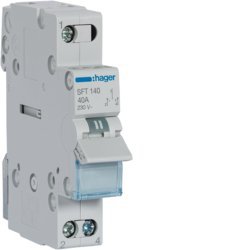 SFT140 PRZEŁĄCZNIK ZASILANIA 40A 1P I-0-II 1M 230V AC PRZYŁĄCZE GÓRNE