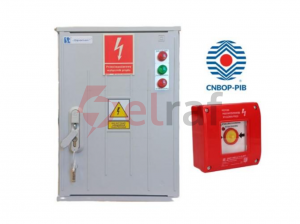 Zestaw wykonawczy uruchamiająco-sygnalizujący z certyfikatem CNBOP, przeciwpożarowy wyłącznik prądu, PWP1-UWS100