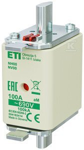 WKŁADKA NH00 AM 100A/690V