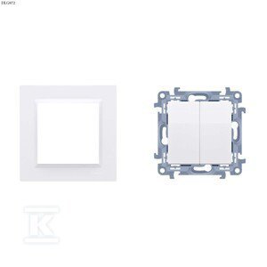 ŁĄCZNIK ŚWIECZ.IP44 BIAŁY+RAMKA SIMO