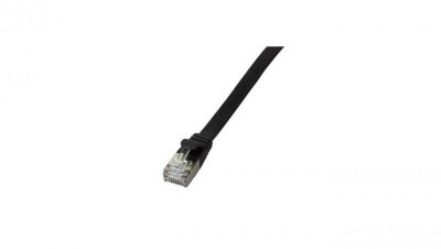 Patchcord płaski U/FTP 1m Cat.6A czarny