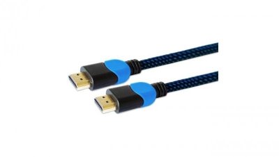Kabel SAVIO GCL-05 (HDMI M - HDMI M 3m kolor czarno-niebieski)
