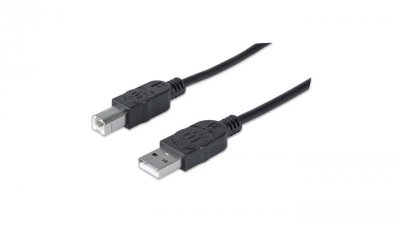 Kabel USB A-B M/M 1,0M USB2.0 Hi-Speed Czarny 353588