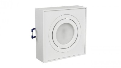 Punktowa oprawa sufitowa Maclean, dla źródeł światła MR16/GU10, kolor biały, 94x94x32mm, kwadratowa, alu, MCE464 W