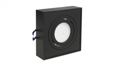 Punktowa oprawa sufitowa Maclean, dla źródeł światła MR16/GU10, kolor czarny, 94x94x32mm, kwadratowa, alu, MCE464 B