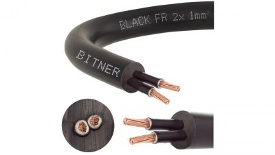 Przewód sterowniczy prądowy BiT 500 Black FR 300/500V 2x1 linka do ziemi Bitner /100m/