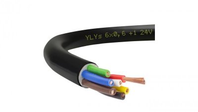 Przewód przyczepowy samochodowy YLYs 6x0,6 + 1x1 24V Elektrokabel /25m/