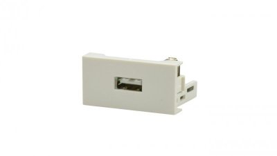 Gniazdo USB 2.0 moduł 1M 22,5x45 biały Mediabox
