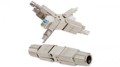 Łącznik beznarzędziowy kabla LAN kat.6A ekranowany STP PoE+ WireArte