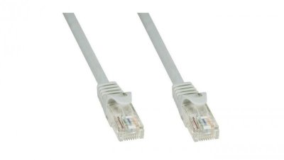 Patch cord Cat6 UTP 1m szary CCA