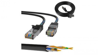 Patchcord LAN Miedź Kabel sieciowy skrętka Extralink Kat.5e FTP 3m