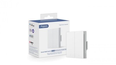 Przełącznik z Neutral, Zigbee 3.0, EU, WS-EUK04 Aqara Wall Double Switch H1
