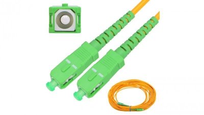 Patchcord Jednomodowy, Simplex, G652D, 3mm, 0,5m Extralink SC/APC-SC/APC