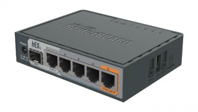 Router RB760IGS, 5x RJ45 1000Mb/s, 1x SFP, 1x USB MikroTik hEX S