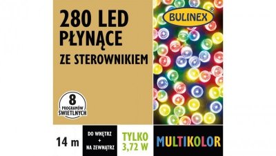Lampki Bulinex 280led multikolor 14,00m płynące