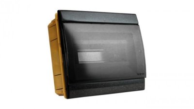 Rozdzielnica podtynkowa 8 modułowa IP40 czarna 970.08.N M-L 0964