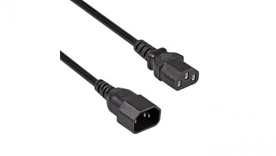 Kabel zasilający Akyga AK-PC-07C przedłużacz CU IEC C13 / C14 3m