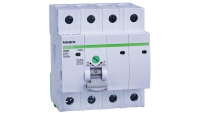 Rozłącznik izolacyjny 100A 4-biegunowy 4P (400V AC) 4-modułowy z blokadą OFF NOARK