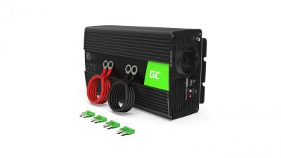 PRZETWORNICA NAPIĘCIA INWERTER Green Cell 12V -igt/br 230V 1000W/2000W MODYFIKOWANA SINUSOIDA NV08