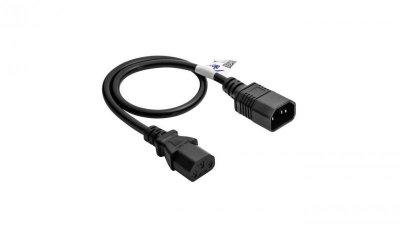 Kabel zasilający Akyga AK-PC-14A przedłużacz CCA IEC C13 / C14 0.5m