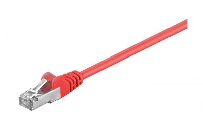 CAT 5e Kabel łączący, F/UTP, Czerwony - Długość kabla 2 m