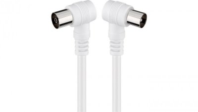 Kabel antenowy kątowy ( 70 dB), podwójne ekranowanie - Długość kabla 5 m