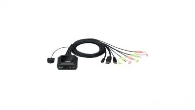 ATEN CS52DP 2-portowy przełącznik KVM z USB typu C na kabel hybrydowy DP