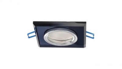 Punktowa oprawa sufitowa wpuszczana CRYSTAL Black IP20 kwadratowa szkło czarna EDO777131 EDO