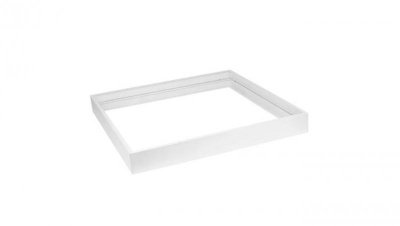 Ramka aluminiowa do paneli LED 600x600 – wysokość 70 mm, montaż natynkowy, kolor biały RAL9003
