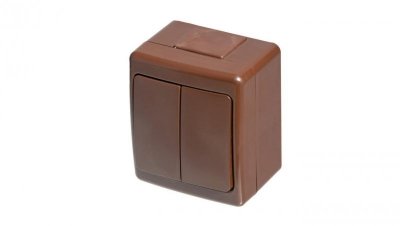 BETA Wyłącznik hermetyczny pojedynczy, świecznikowy, brązowy, IP44 /D.3210W2/