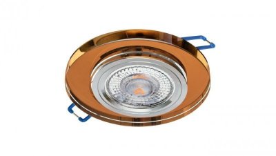 Oprawa szklana GLASSO-O-A okrągła amber 90x8 halogenowa wpuszczana premiumled