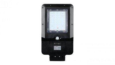 Oprawa uliczna VT-ST15 15W 1600lm IP65 LED SOLAR STREETLIGHT COLORCODE:6000K BLACK COVER 8548