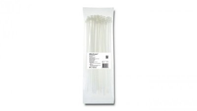 Qoltec Opaski zaciskowe Trytki kablowe 7.2*300mm 50 szt. Nylon66 UV Białe